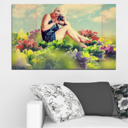 Woman, Sea, Beach, Water, Sun, Summer, Smile, Collage, Colorful, Portrait, Color, Outdoors, Dress, Travel, Holiday, Happy, People, Happiness, Vacation, Person, Swim, Pool, Swimming, Swimmer, Snorkel, Child, Breathing device, Adult