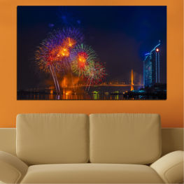 City, Light, Sky, Fire, Lights, Night, Star, Fireworks, Colors, Holiday, Bright, Happiness, Magic, Explosion, Celebration, Glow, Party, Skyline, Lighting, Celebrate, Pyrotechnics, Firework, Explosive, Festival, Explode, Year, Event, Display