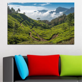 Landscape, Nature, Forest, Tree, Mountain, Trees, Summer, Highland, Sky, Natural, Meadow, Mountains, River, Snow, Field, Travel, Vacation, Rock, Valley, Outdoor, Peak, Peaks, Scenery, Hill, Range, Countryside