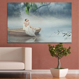 Woman, Water, Summer, Sexy, Love, Wedding, Fashion, Outdoors, Boat, Dress, Romance, Happy, People, Happiness, Pretty, Attractive, Couple, Person, Adult, Groom, Bride, Marriage, Married