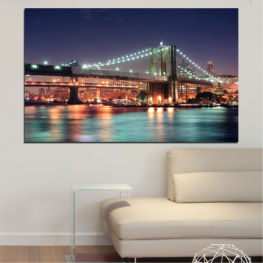 Вода, Модерен, Град, Небе, Градски пейзаж, Светлини, Хоризонт, Забележителност, Река, Нощ, Ню йорк, Архитектура, Мост, Пътуване, Сащ, Сграда, Ваканция, Структура, Тъмен, Вечер, Градски, Силует, В центъра, Туризъм, Дестинации, Устройство, Кей, Поддържа, Висящ мост