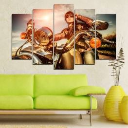 Woman, Light, Decoration, Motor, Design, Symbol, Vehicle, Glass, Religion, Holiday, Ornament, Motorcycle, Temple, Golden, Gold, Trip, Celebration, Freedom, Musical instrument, Brass, Wind instrument, Object, Automobile horn, Bass