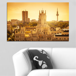 Sunrise, City, Landmark, House, Architecture, Spain, Capital, Travel, Religion, Building, Church, Structure, Tower, Cathedral, Tourism, Historic, Palace, History, Famous, Residence, Dwelling, Housing