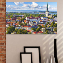 Panorama, City, Cityscape, House, Architecture, Capital, Travel, Town, Building, Estonia, Houses, Church, Urban, Skyline, Tourism, Buildings, Roof, Resort, Aerial
