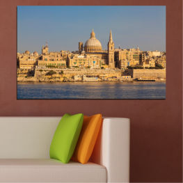 Water, City, Landmark, River, House, Architecture, Capital, Travel, Town, Building, Malta, Church, Temple, Tower, Cathedral, Tourism, Historic, Palace, Dome, Famous, Residence