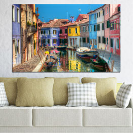 Water, City, Ship, Colorful, Venice, House, Architecture, Boat, Travel, Building, Vacation, Canal, Port, Vessel, Tourism, Gondola, Boathouse, Shed, Outbuilding, Boats, Harbor