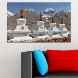 Mountain, Landmark, Architecture, Tibet, Kailash, Travel, Religion, Ancient, Stupas, Building, Buddha, Statue, Structure, Temple, Spiritual, Gold, Culture, Tourism, History, Place of worship, Religious, Shrine, Pagoda, Worship