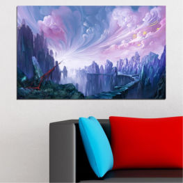 Абстракция, Космос, Планина, Светлина, Графичен, Пушек, Цвят, Дизайн, Артистичен, Скали, Фантазия, Път, Футуристичен, Графики, Движение, Динамичен, Кристал, Лъскав, Дигитален, Фон, Тапет, Фрактал, Ледник