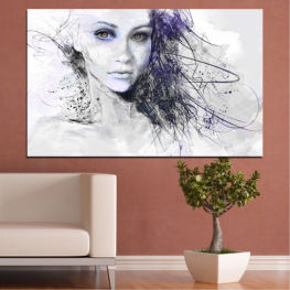 Жена, Сексапилен, Рисунка, Мода, Портрет, Грим, Коса, Красива, Дама, Лице, Чувствен, Устни, Атрактивен, Човек, Модел, Сладък, Кожата, Възрастен, Брюнетка, Скица, Представителство